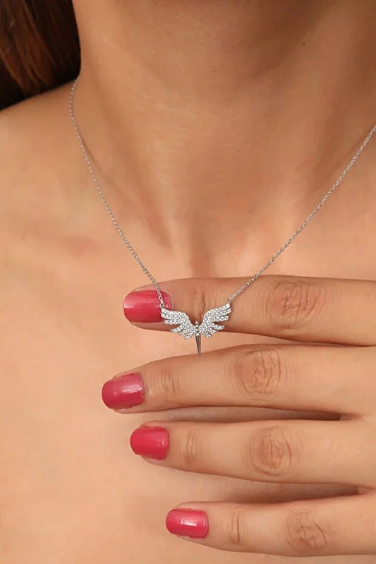 925er Sterlingsilber-Figur des Erzengels Michael mit weißem Stein